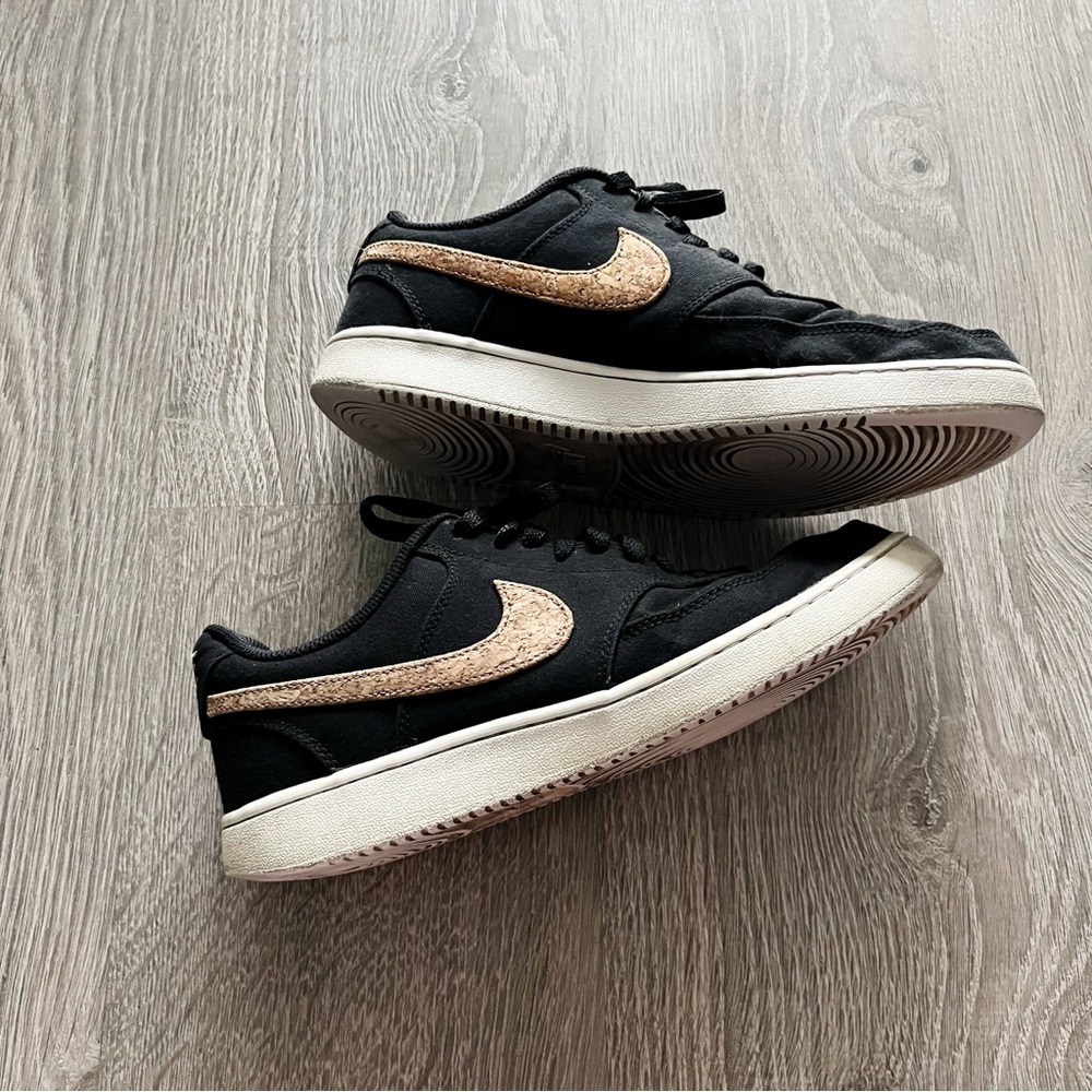 Nike sneakers with cork swoosh